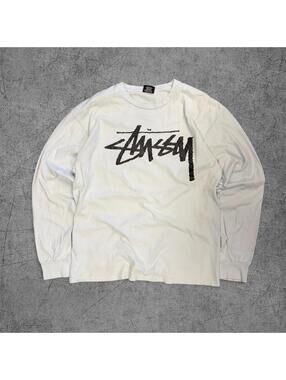 Y2K Light Blue Stussy Long Sleeve